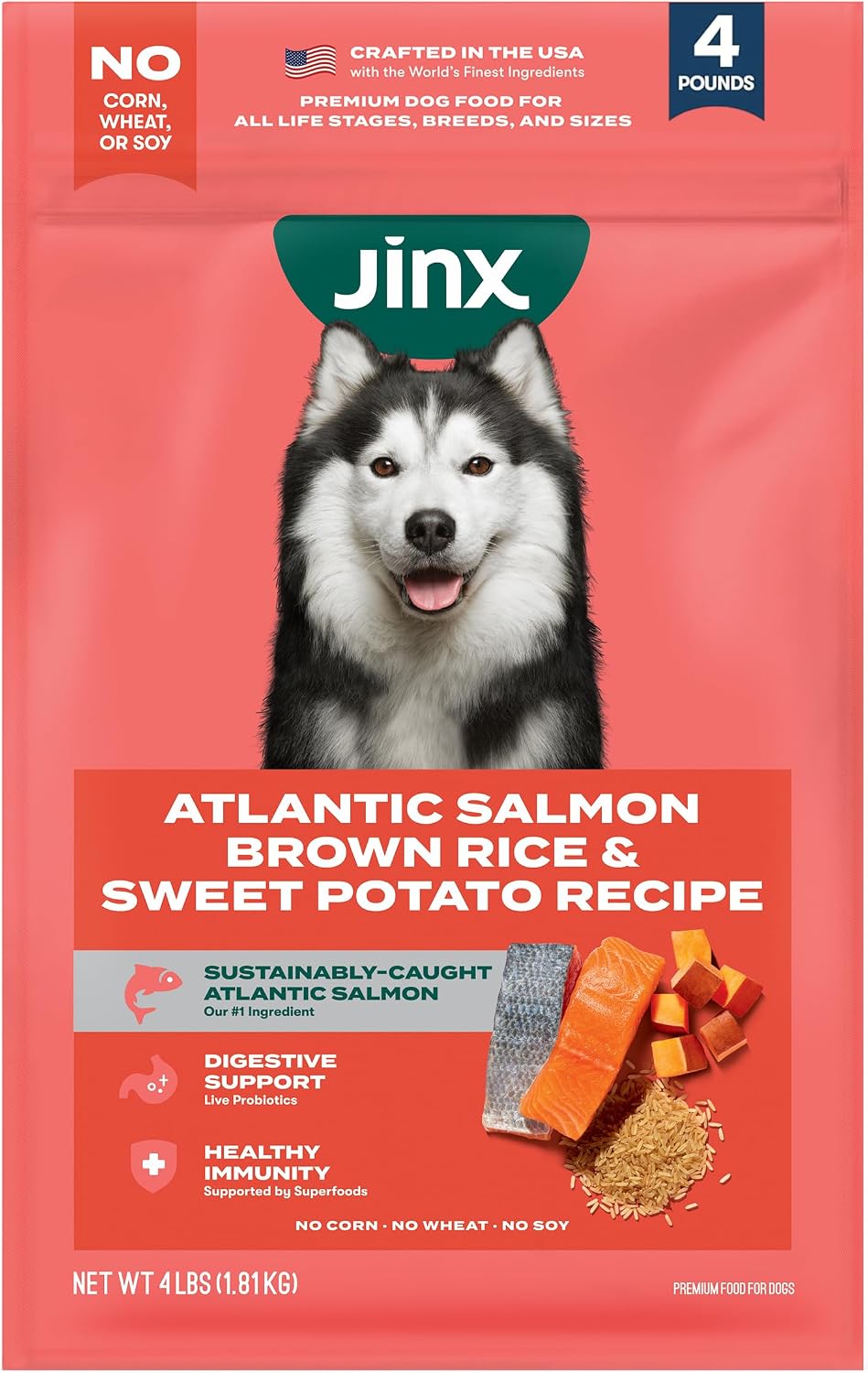 Senior Dry Dog Food - Real Chicken, Brown Rice & Sweet Potato, 4lb