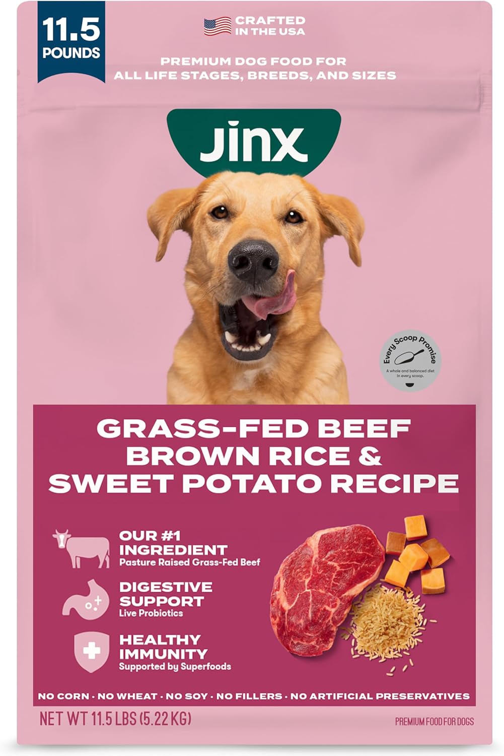 Senior Dry Dog Food - Real Chicken, Brown Rice & Sweet Potato, 4lb