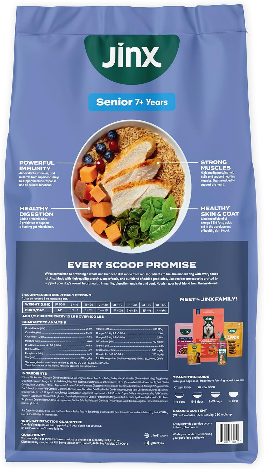 Senior Dry Dog Food - Real Chicken, Brown Rice & Sweet Potato, 4lb