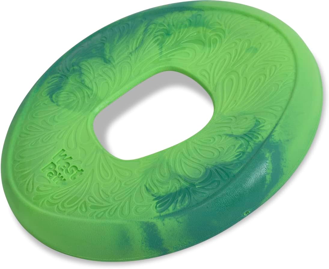 Seaflex Sailz Dog Toy Flying Disc – Machine Washable Dog Toys for Moderate Chewers – Eco-Friendly Zogoflex Toys for Dogs – Perfect for Gnawing, Fetch, Catch, Pet Training – Hibiscus
