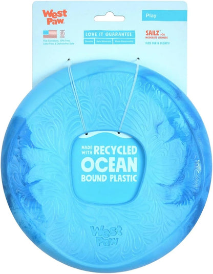Seaflex Sailz Dog Toy Flying Disc – Machine Washable Dog Toys for Moderate Chewers – Eco-Friendly Zogoflex Toys for Dogs – Perfect for Gnawing, Fetch, Catch, Pet Training – Hibiscus