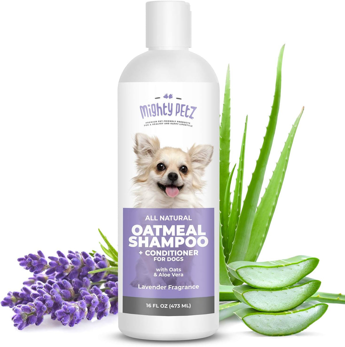2-in-1 Oatmeal Dog Shampoo and Conditioner – 16 oz Natural Support for Allergies, Itchy Sensitive Skin. Moisturizing & pH Balanced for Dogs with Oatmeal and Aloe Vera