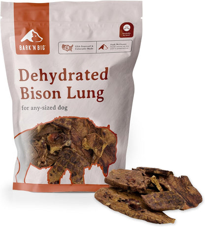 Bison Lung Dog Treats Single Ingredient Dehydrated