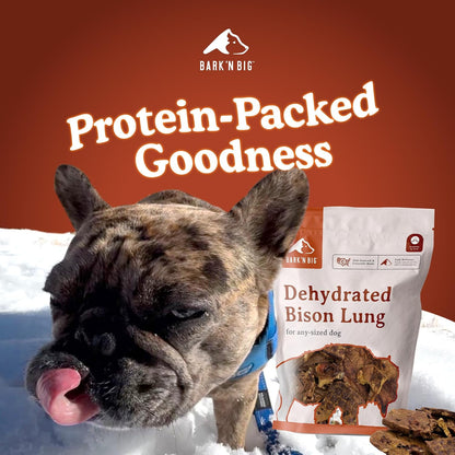 Bison Lung Dog Treats Single Ingredient Dehydrated