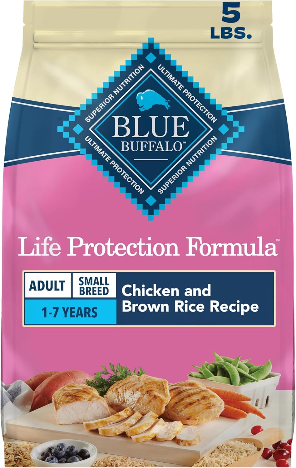 Blue Buffalo Life Protection Formula Lamb Small Breed Dry Dog Food, 5 lb
