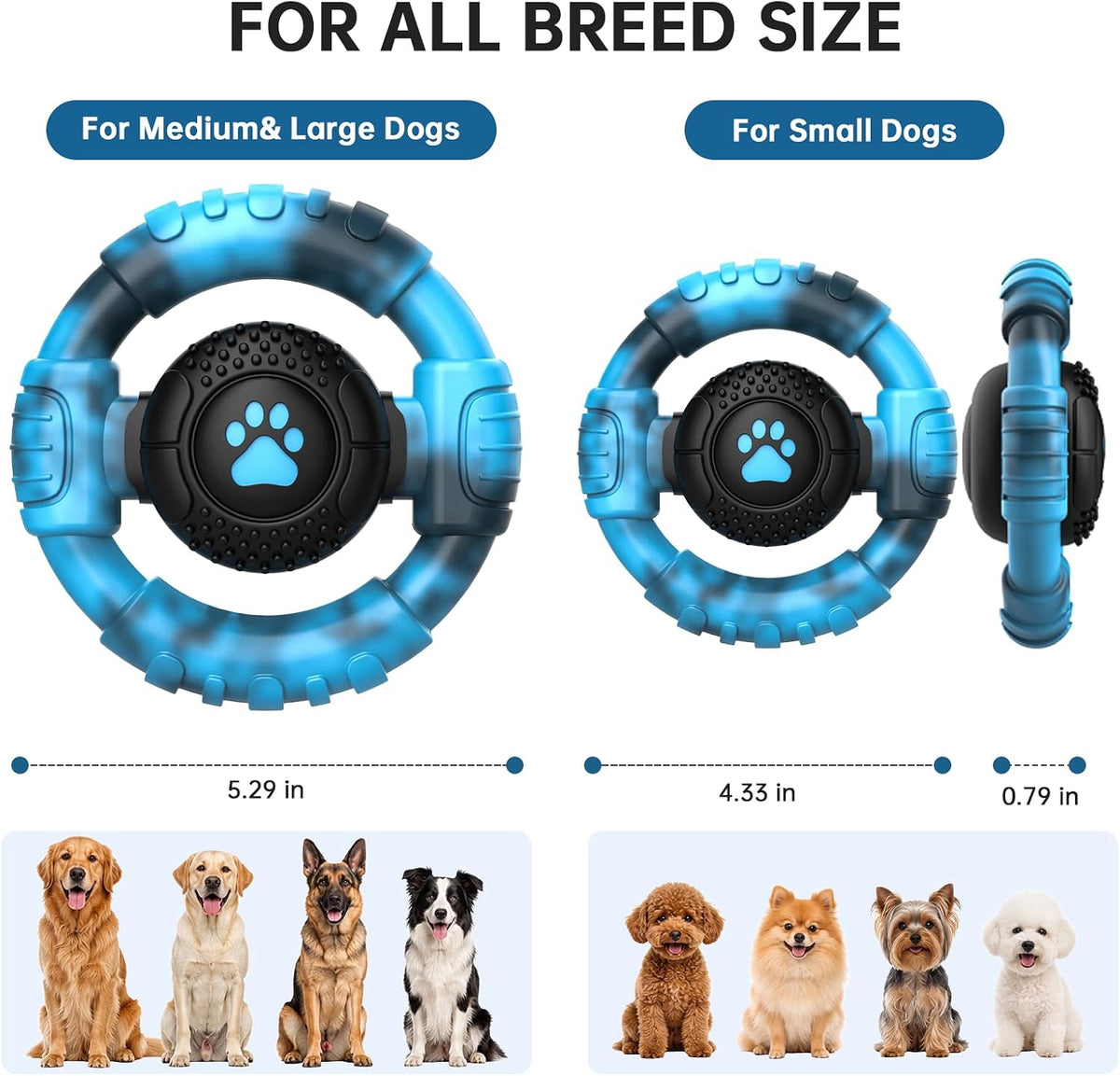 Pamlulu Tough Dog Toys for Aggressive Chewers, Indestructible Dog Toy for Large Dogs, Nylon Chew Toys for Medium Large Breed, Interactive Dog Toys to Keep Them Busy, Dog Birthday