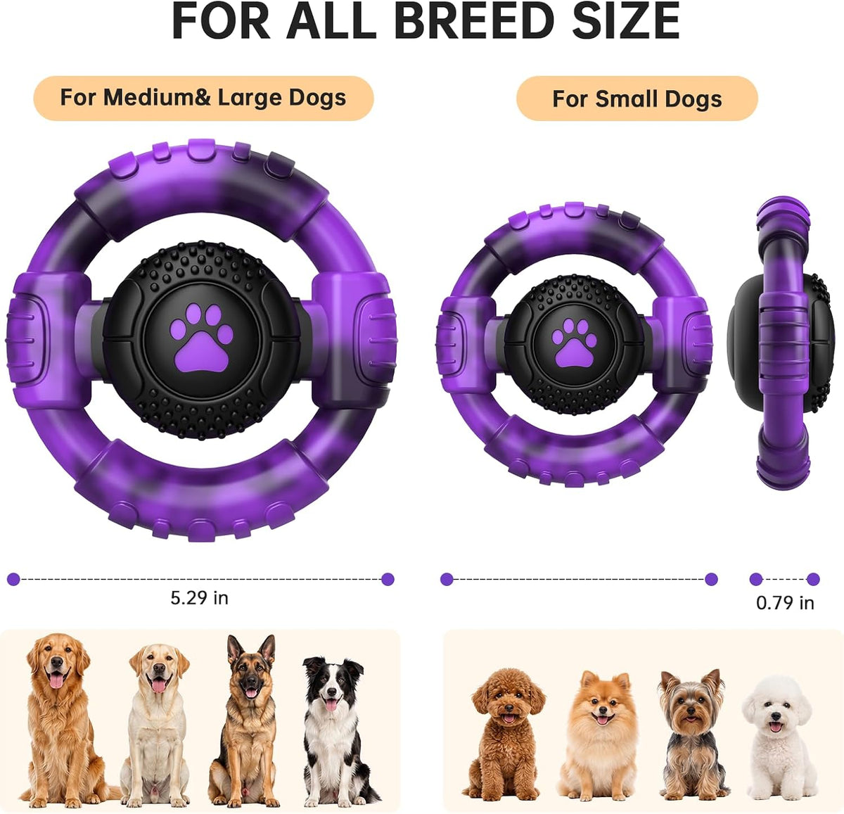 Pamlulu Tough Dog Toys for Aggressive Chewers, Indestructible Dog Toy for Large Dogs, Nylon Chew Toys for Medium Large Breed, Interactive Dog Toys to Keep Them Busy, Dog Birthday