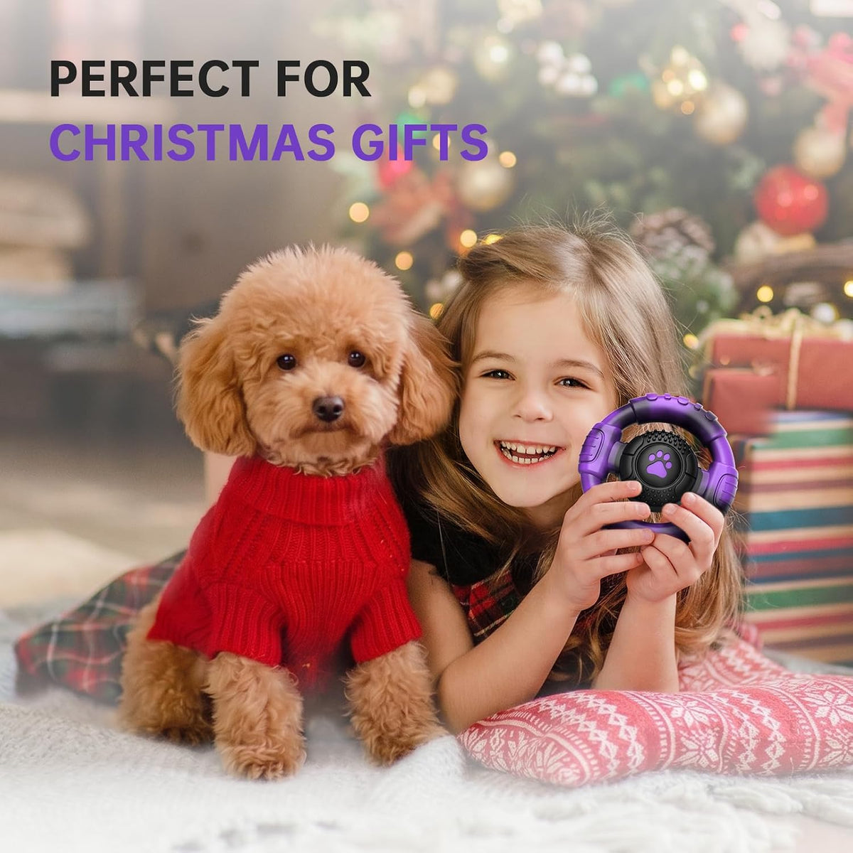 Pamlulu Tough Dog Toys for Aggressive Chewers, Indestructible Dog Toy for Large Dogs, Nylon Chew Toys for Medium Large Breed, Interactive Dog Toys to Keep Them Busy, Dog Birthday