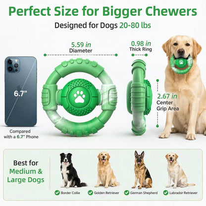 Pamlulu Tough Dog Toys for Aggressive Chewers, Indestructible Dog Toy for Large Dogs, Nylon Chew Toys for Medium Large Breed, Interactive Dog Toys to Keep Them Busy, Dog Birthday