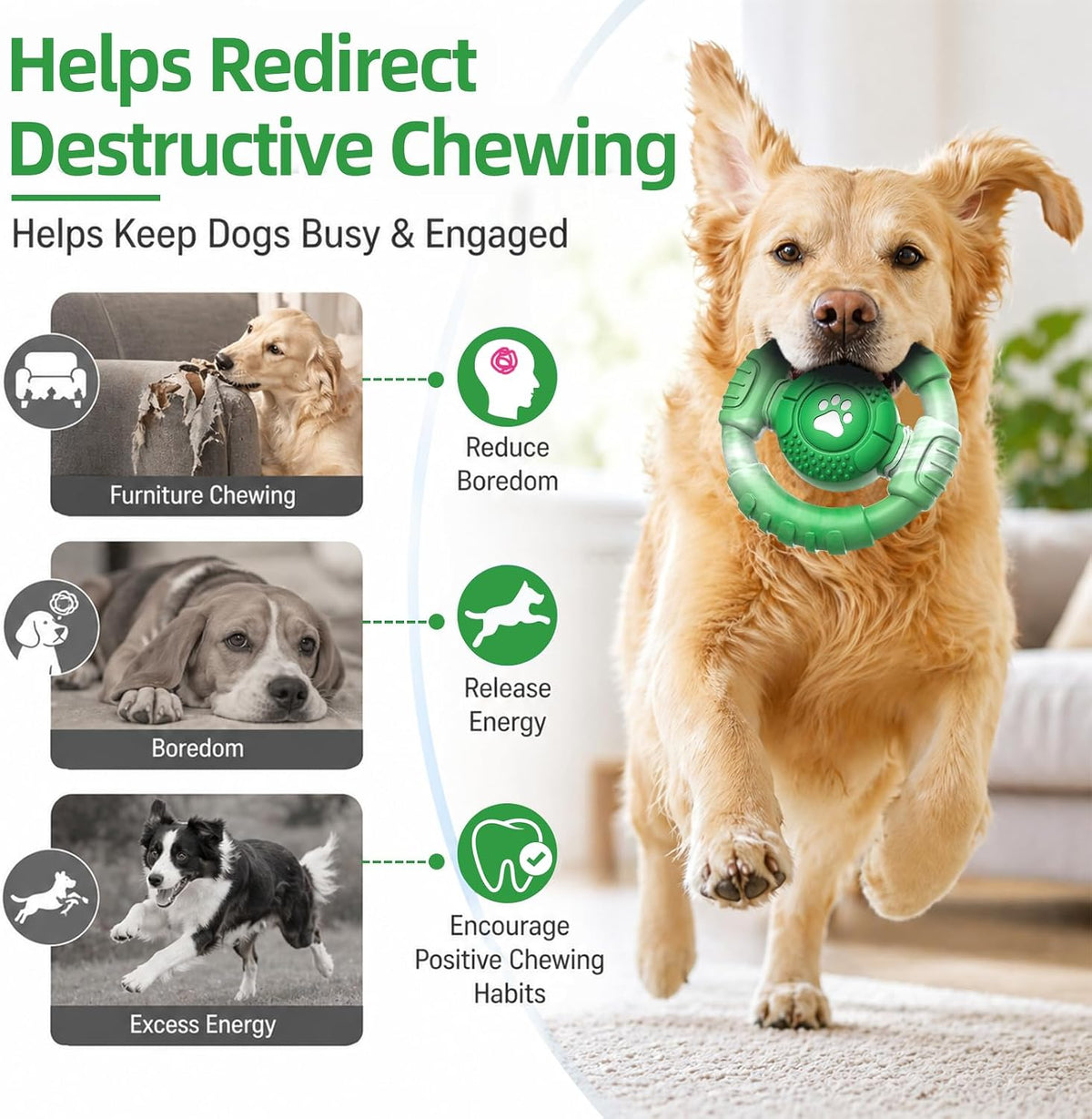 Pamlulu Tough Dog Toys for Aggressive Chewers, Indestructible Dog Toy for Large Dogs, Nylon Chew Toys for Medium Large Breed, Interactive Dog Toys to Keep Them Busy, Dog Birthday