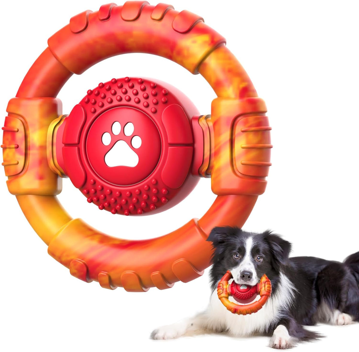 Pamlulu Tough Dog Toys for Aggressive Chewers, Indestructible Dog Toy for Large Dogs, Nylon Chew Toys for Medium Large Breed, Interactive Dog Toys to Keep Them Busy, Dog Birthday