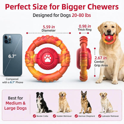 Pamlulu Tough Dog Toys for Aggressive Chewers, Indestructible Dog Toy for Large Dogs, Nylon Chew Toys for Medium Large Breed, Interactive Dog Toys to Keep Them Busy, Dog Birthday