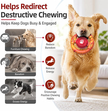 Pamlulu Tough Dog Toys for Aggressive Chewers, Indestructible Dog Toy for Large Dogs, Nylon Chew Toys for Medium Large Breed, Interactive Dog Toys to Keep Them Busy, Dog Birthday