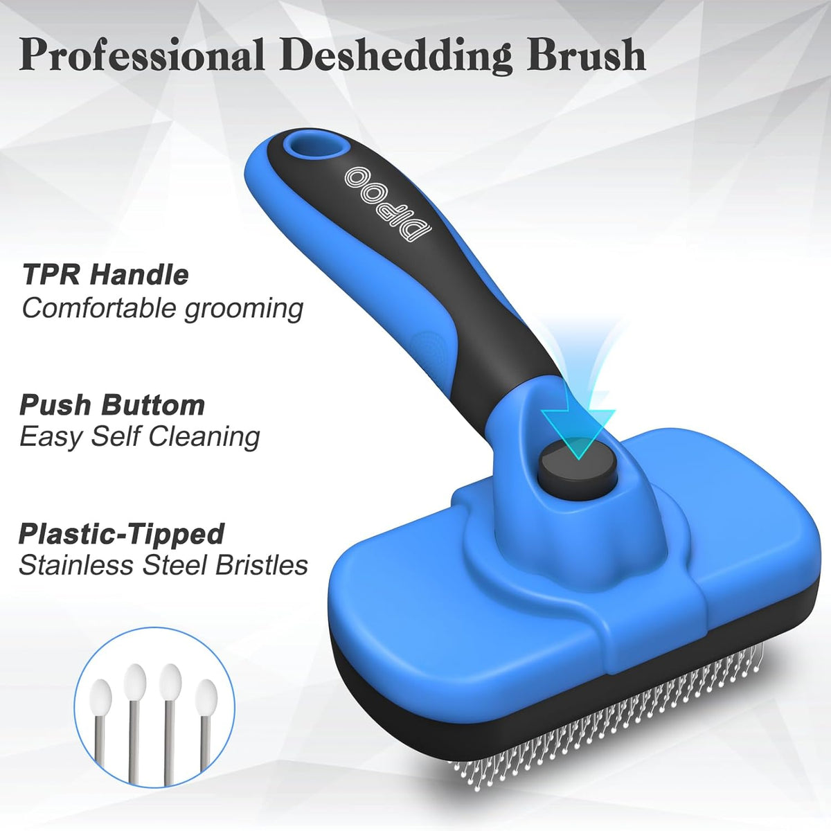 Self Cleaning Shedding Brush - Skin Friendly Grooming Tool for Dogs, Cats, and Puppies, Deshedding and Hair Removal for Long and Short Haired Pets, Black | Skin Friendly Grooming Deshedding Tool and Hair Removal for Long and Short Haired Pets