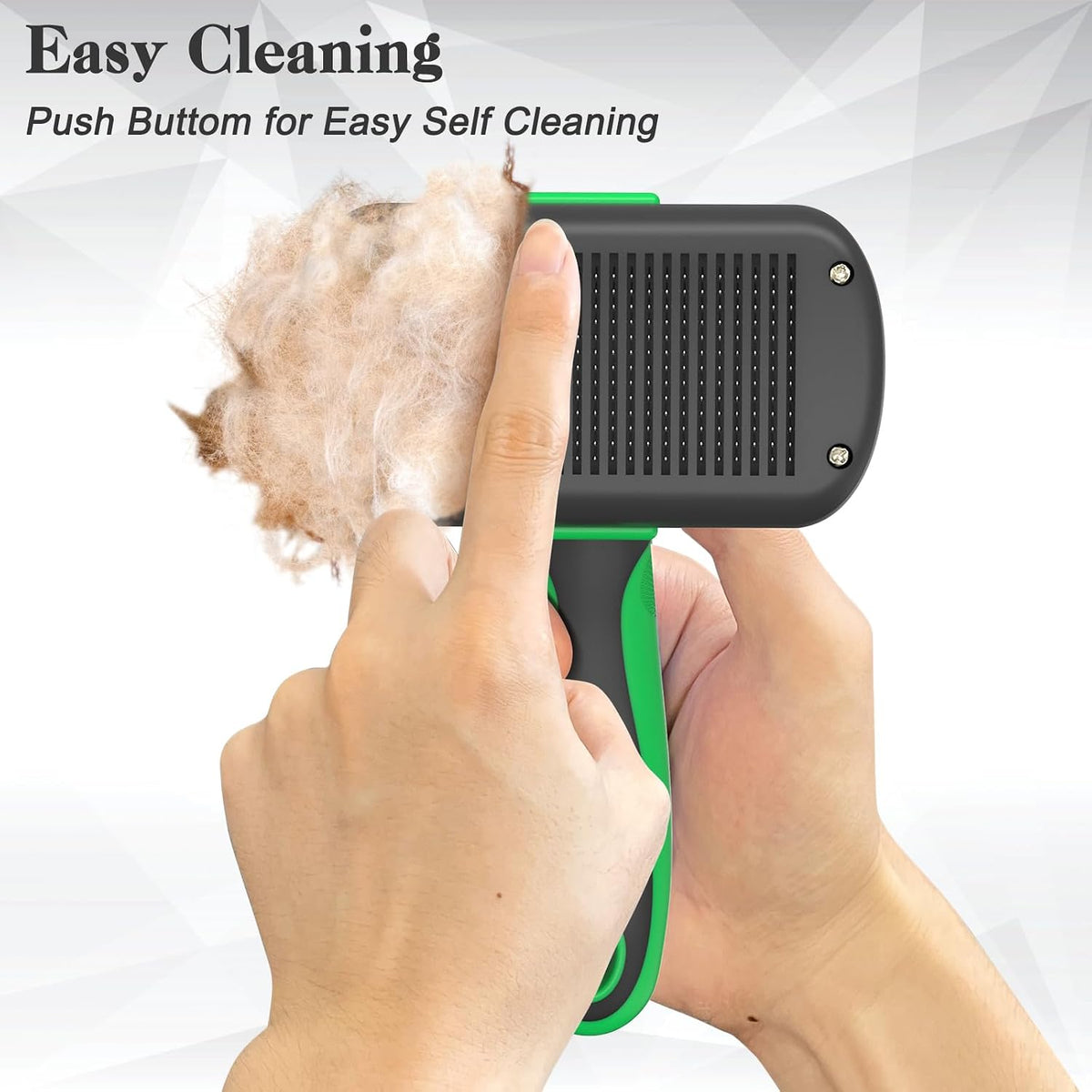 Self Cleaning Shedding Brush - Skin Friendly Grooming Tool for Dogs, Cats, and Puppies, Deshedding and Hair Removal for Long and Short Haired Pets, Black | Skin Friendly Grooming Deshedding Tool and Hair Removal for Long and Short Haired Pets