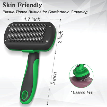 Self Cleaning Shedding Brush - Skin Friendly Grooming Tool for Dogs, Cats, and Puppies, Deshedding and Hair Removal for Long and Short Haired Pets, Black | Skin Friendly Grooming Deshedding Tool and Hair Removal for Long and Short Haired Pets