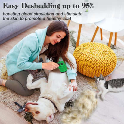 Self Cleaning Shedding Brush - Skin Friendly Grooming Tool for Dogs, Cats, and Puppies, Deshedding and Hair Removal for Long and Short Haired Pets, Black | Skin Friendly Grooming Deshedding Tool and Hair Removal for Long and Short Haired Pets