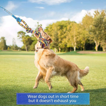Flirt Pole for Dogs Interactive Chase Toy for Large Medium Small Puppy Dogs