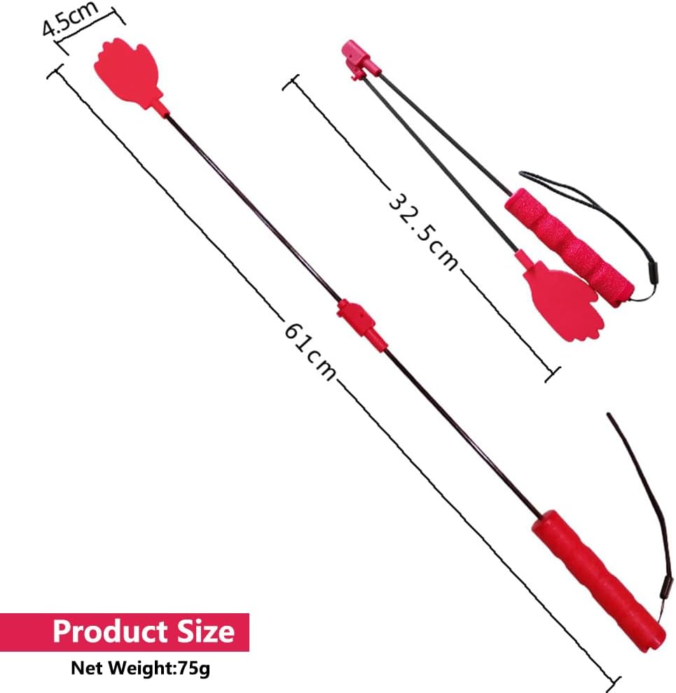 Collapsible Portable Dog Training Stick,Silicone Durable Dog Training Whip with Anti-Slip Handle,Outdoor and Indoor Training Dog Tools,Puppy Training Whip Exercise Accessory