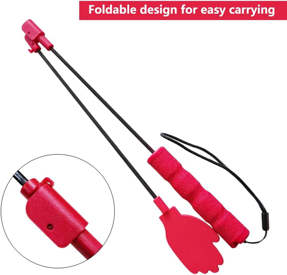 Collapsible Portable Dog Training Stick,Silicone Durable Dog Training Whip with Anti-Slip Handle,Outdoor and Indoor Training Dog Tools,Puppy Training Whip Exercise Accessory