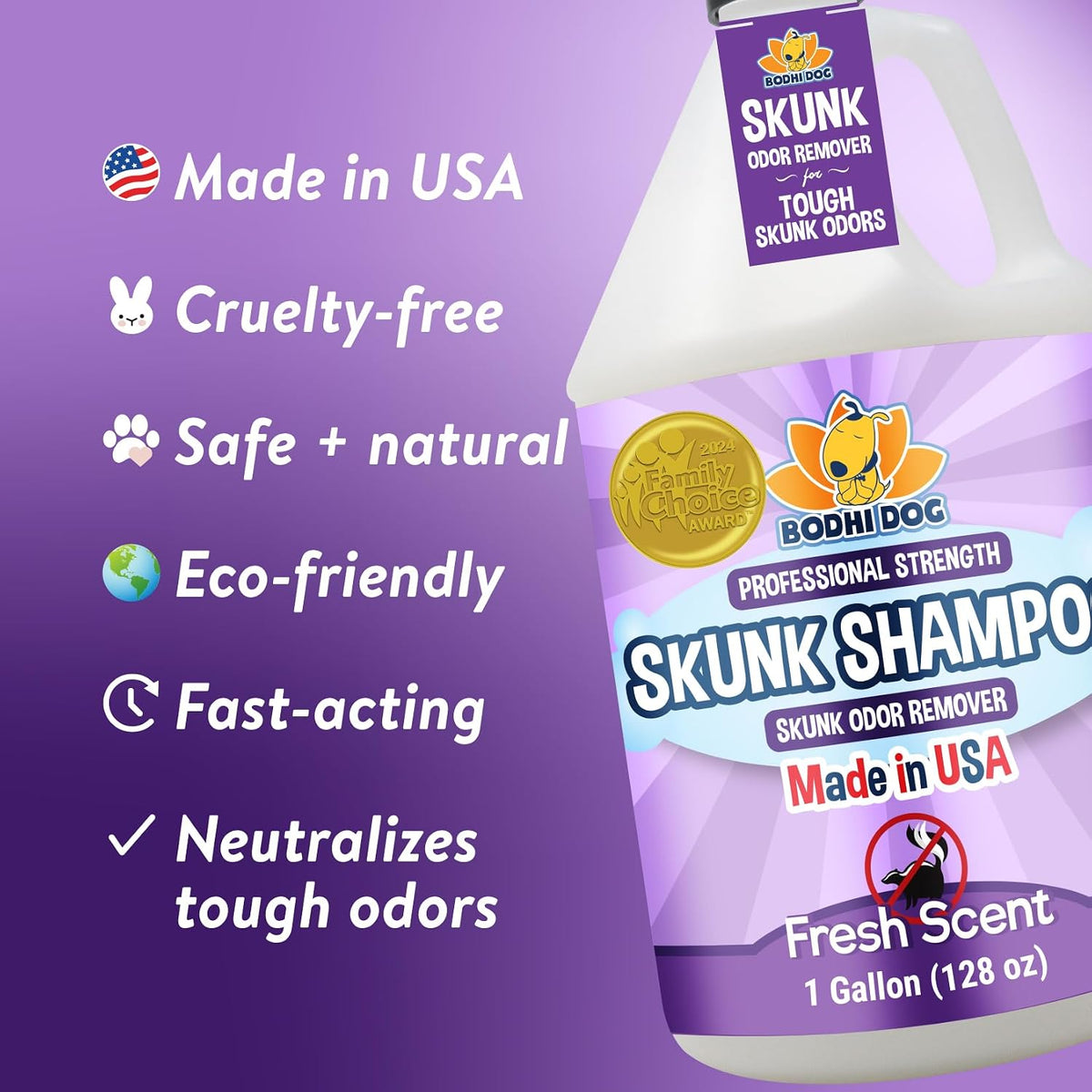Natural Oatmeal Dog Shampoo & Conditioner - Hypoallergenic Formula - Naturally Deodorize Dogs, Cats & Pets - Moisturizes Dry, Itchy & Sensitive Skin - Made in USA (1 Gallon)
