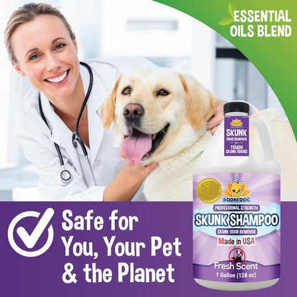 Natural Oatmeal Dog Shampoo & Conditioner - Hypoallergenic Formula - Naturally Deodorize Dogs, Cats & Pets - Moisturizes Dry, Itchy & Sensitive Skin - Made in USA (1 Gallon)