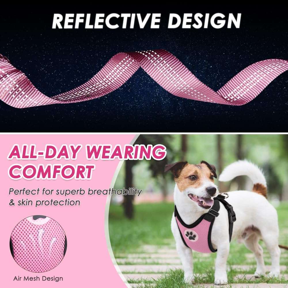Dog Car Harness Seat Belt, Harness & Seatbelt with 2 in 1 Buckle