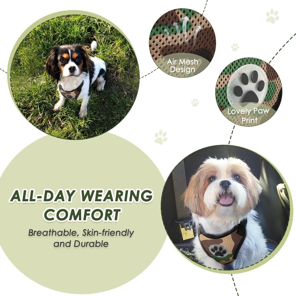 Dog Car Harness Seat Belt, Harness & Seatbelt with 2 in 1 Buckle