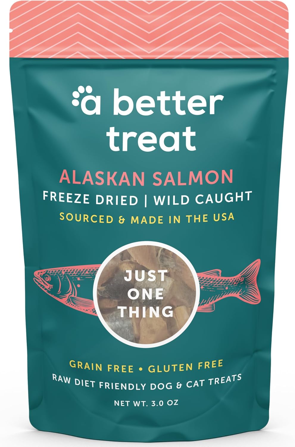 – Freeze Dried Salmon Dog Treats, Wild Caught, Single Ingredient | Natural High Value | Gluten Free, Grain Free, High Protein, Diabetic Friendly | Natural Fish Oil | Made in the USA