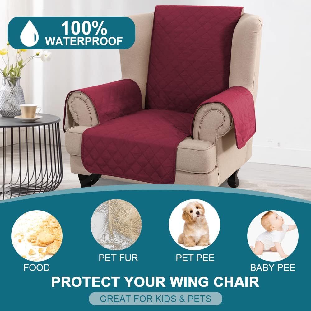 100% Waterproof Sofa Covers Couch Cover Sofa Cover for Dogs Couch Protector Triple Non-Slip Sofa Slipcover for 3 Cushion Couch Furniture Protector for Pets, Kids,Dog (Sofa 70", Ivory)