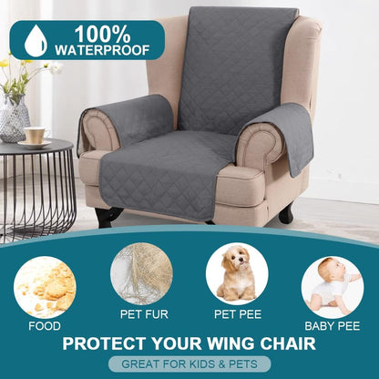 100% Waterproof Sofa Covers Couch Cover Sofa Cover for Dogs Couch Protector Triple Non-Slip Sofa Slipcover for 3 Cushion Couch Furniture Protector for Pets, Kids,Dog (Sofa 70", Ivory)