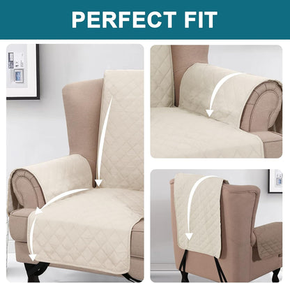 100% Waterproof Sofa Covers Couch Cover Sofa Cover for Dogs Couch Protector Triple Non-Slip Sofa Slipcover for 3 Cushion Couch Furniture Protector for Pets, Kids,Dog (Sofa 70", Ivory)