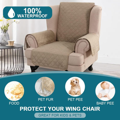 100% Waterproof Sofa Covers Couch Cover Sofa Cover for Dogs Couch Protector Triple Non-Slip Sofa Slipcover for 3 Cushion Couch Furniture Protector for Pets, Kids,Dog (Sofa 70", Ivory)