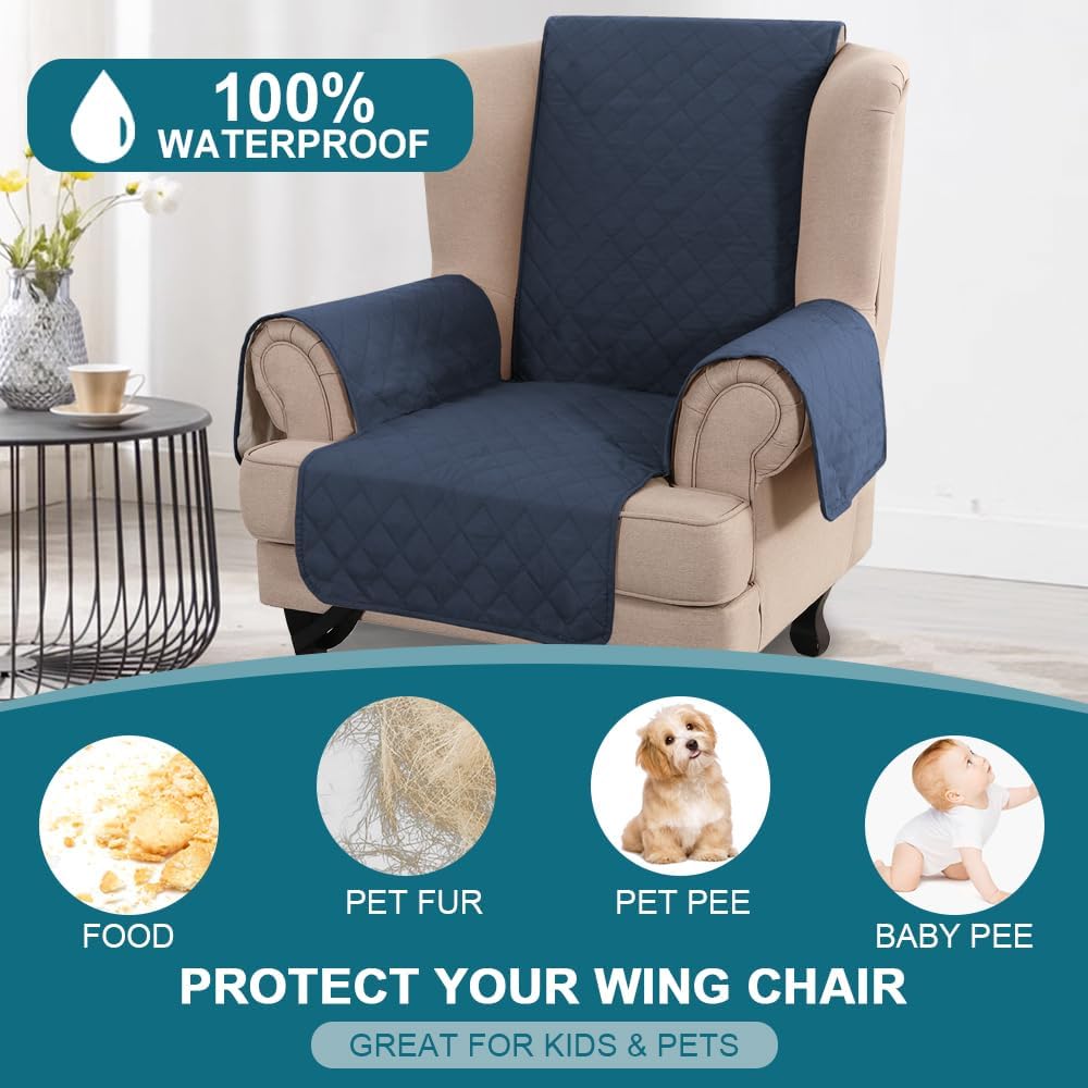 100% Waterproof Sofa Covers Couch Cover Sofa Cover for Dogs Couch Protector Triple Non-Slip Sofa Slipcover for 3 Cushion Couch Furniture Protector for Pets, Kids,Dog (Sofa 70", Ivory)