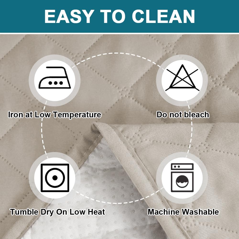 100% Waterproof Sofa Covers Couch Cover Sofa Cover for Dogs Couch Protector Triple Non-Slip Sofa Slipcover for 3 Cushion Couch Furniture Protector for Pets, Kids,Dog (Sofa 70", Ivory)