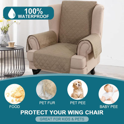 100% Waterproof Sofa Covers Couch Cover Sofa Cover for Dogs Couch Protector Triple Non-Slip Sofa Slipcover for 3 Cushion Couch Furniture Protector for Pets, Kids,Dog (Sofa 70", Ivory)