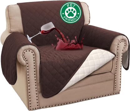 100% Waterproof Sofa Covers Couch Cover Sofa Cover for Dogs Couch Protector Triple Non-Slip Sofa Slipcover for 3 Cushion Couch Furniture Protector for Pets, Kids,Dog (Sofa 70", Ivory)