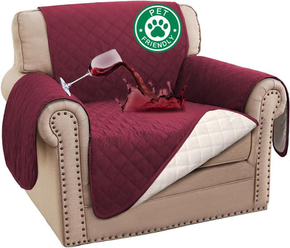 100% Waterproof Sofa Covers Couch Cover Sofa Cover for Dogs Couch Protector Triple Non-Slip Sofa Slipcover for 3 Cushion Couch Furniture Protector for Pets, Kids,Dog (Sofa 70", Ivory)