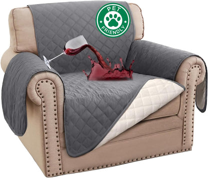 100% Waterproof Sofa Covers Couch Cover Sofa Cover for Dogs Couch Protector Triple Non-Slip Sofa Slipcover for 3 Cushion Couch Furniture Protector for Pets, Kids,Dog (Sofa 70", Ivory)
