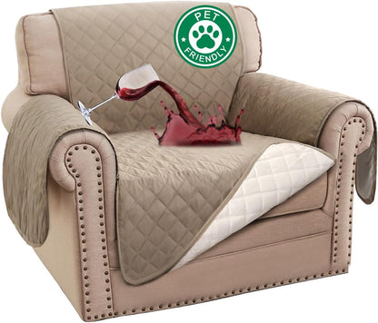 100% Waterproof Sofa Covers Couch Cover Sofa Cover for Dogs Couch Protector Triple Non-Slip Sofa Slipcover for 3 Cushion Couch Furniture Protector for Pets, Kids,Dog (Sofa 70", Ivory)