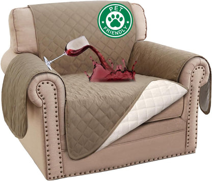 100% Waterproof Sofa Covers Couch Cover Sofa Cover for Dogs Couch Protector Triple Non-Slip Sofa Slipcover for 3 Cushion Couch Furniture Protector for Pets, Kids,Dog (Sofa 70", Ivory)