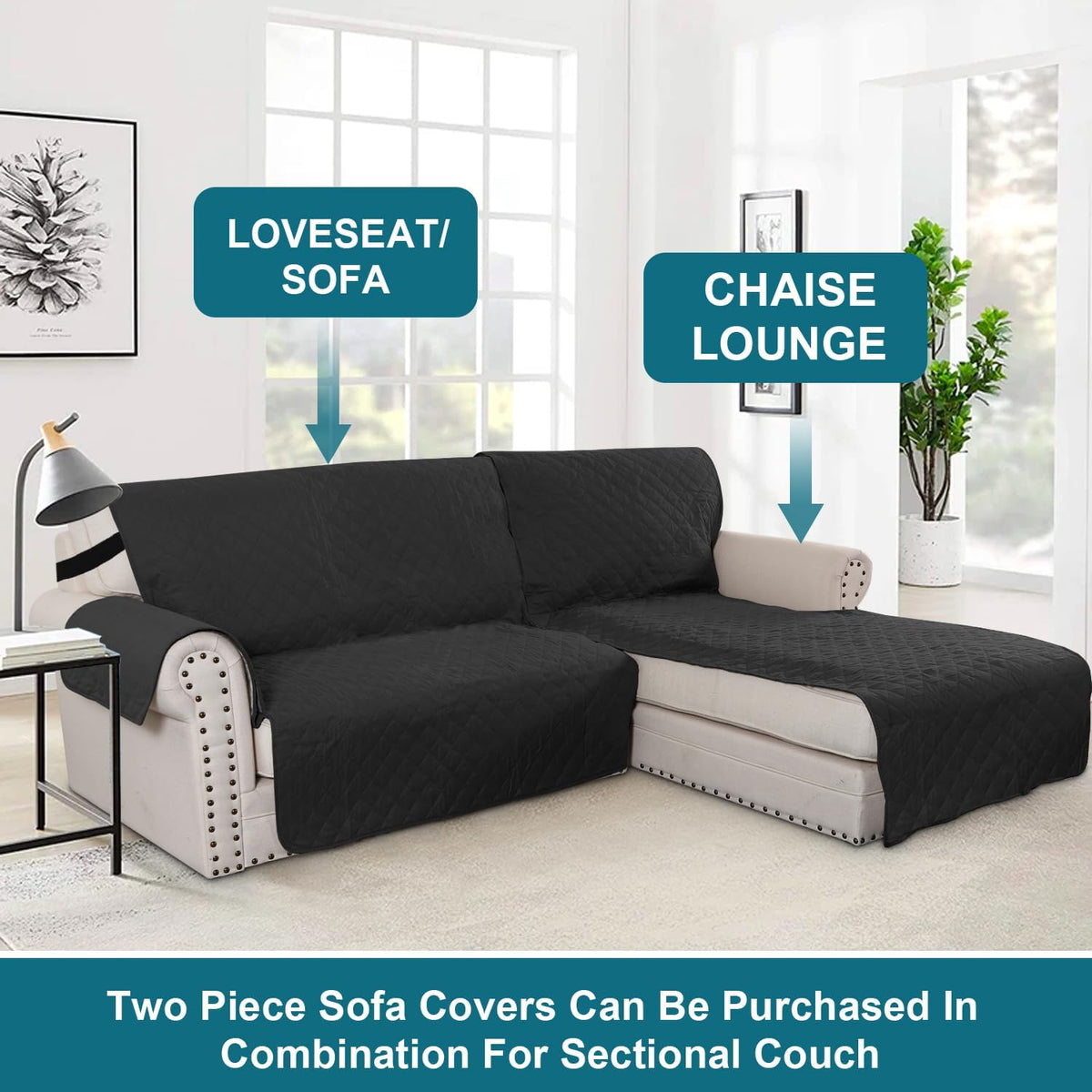 100% Waterproof Sofa Covers Couch Cover Sofa Cover for Dogs Couch Protector Triple Non-Slip Sofa Slipcover for 3 Cushion Couch Furniture Protector for Pets, Kids,Dog (Sofa 70", Ivory)