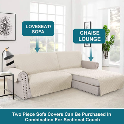 100% Waterproof Sofa Covers Couch Cover Sofa Cover for Dogs Couch Protector Triple Non-Slip Sofa Slipcover for 3 Cushion Couch Furniture Protector for Pets, Kids,Dog (Sofa 70", Ivory)