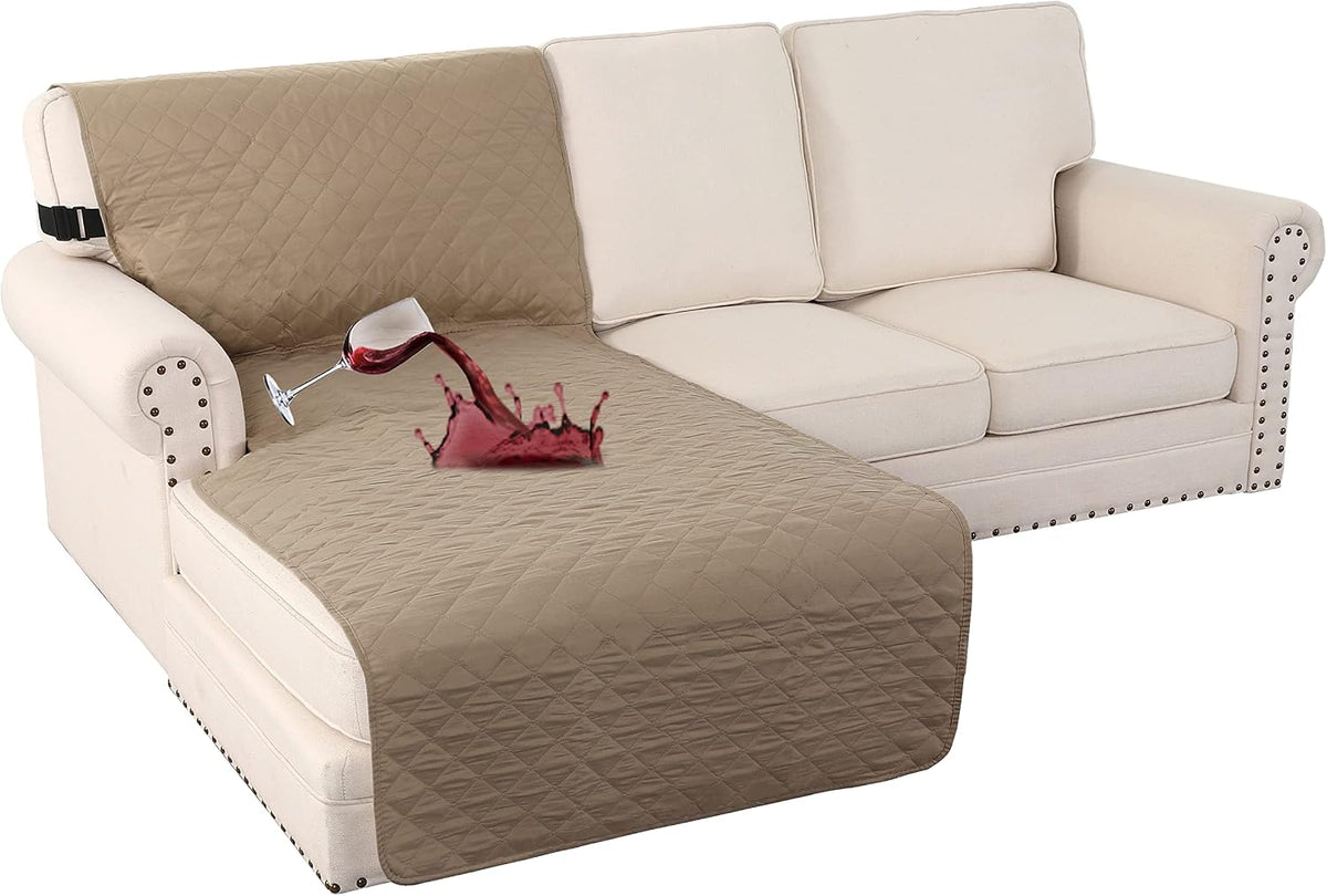 100% Waterproof Sofa Covers Couch Cover Sofa Cover for Dogs Couch Protector Triple Non-Slip Sofa Slipcover for 3 Cushion Couch Furniture Protector for Pets, Kids,Dog (Sofa 70", Ivory)