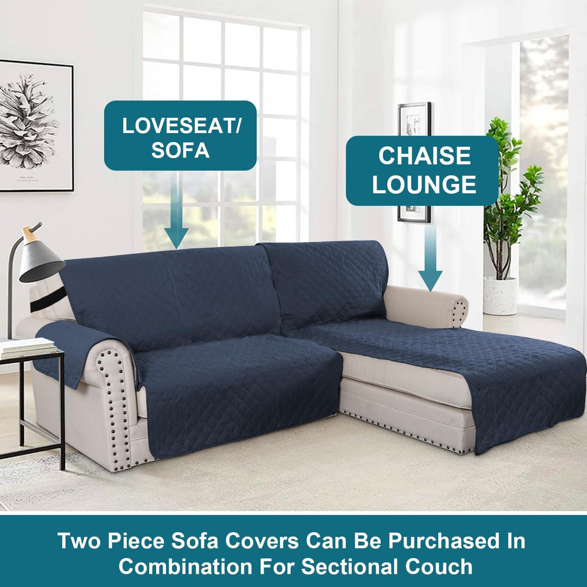 100% Waterproof Sofa Covers Couch Cover Sofa Cover for Dogs Couch Protector Triple Non-Slip Sofa Slipcover for 3 Cushion Couch Furniture Protector for Pets, Kids,Dog (Sofa 70", Ivory)