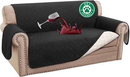 100% Waterproof Sofa Covers Couch Cover Sofa Cover for Dogs Couch Protector Triple Non-Slip Sofa Slipcover for 3 Cushion Couch Furniture Protector for Pets, Kids,Dog (Sofa 70", Ivory)