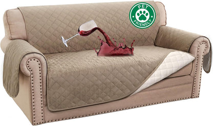 100% Waterproof Sofa Covers Couch Cover Sofa Cover for Dogs Couch Protector Triple Non-Slip Sofa Slipcover for 3 Cushion Couch Furniture Protector for Pets, Kids,Dog (Sofa 70", Ivory)