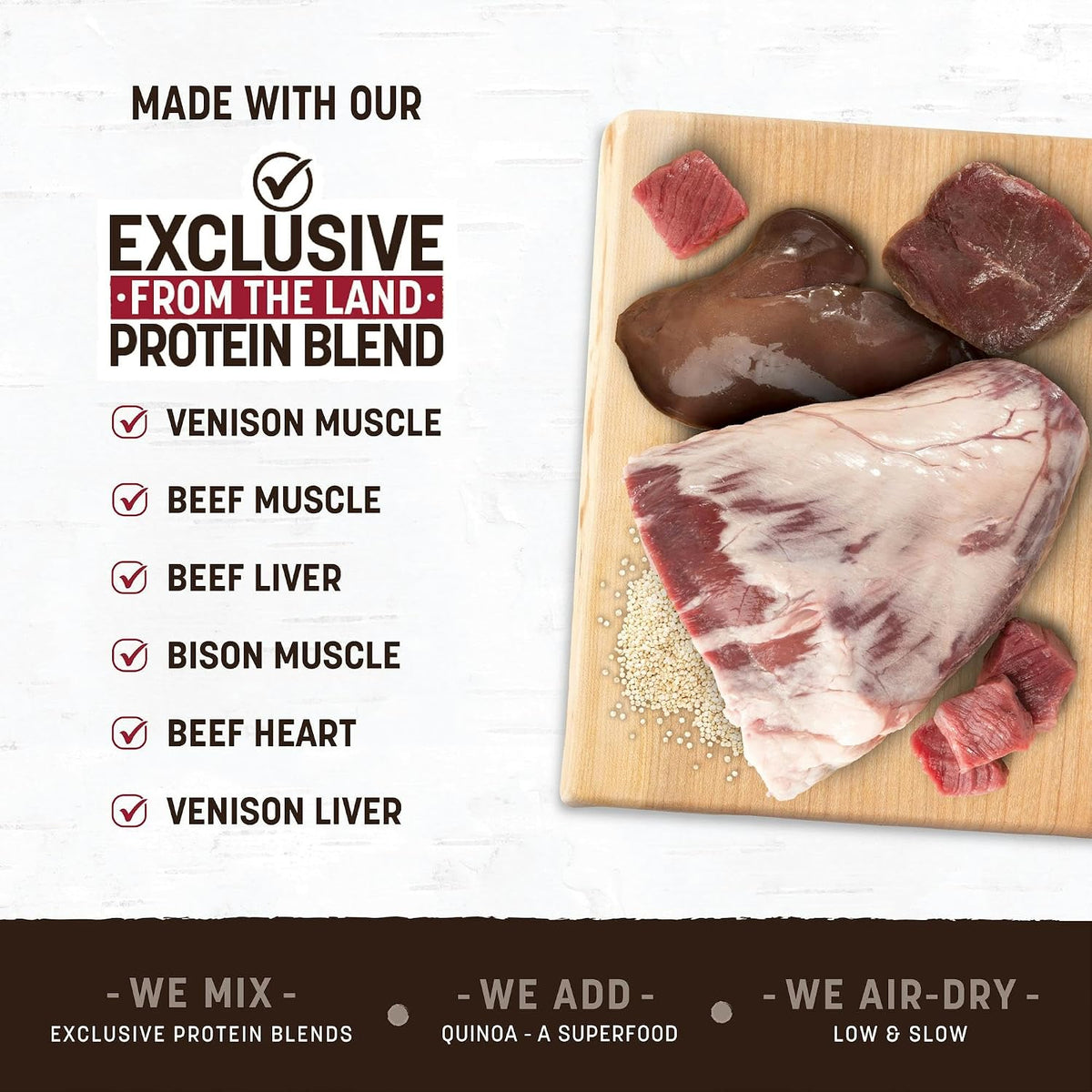 Wisdom Air Dried Jerky - from the Land Recipe - 4 oz Bag