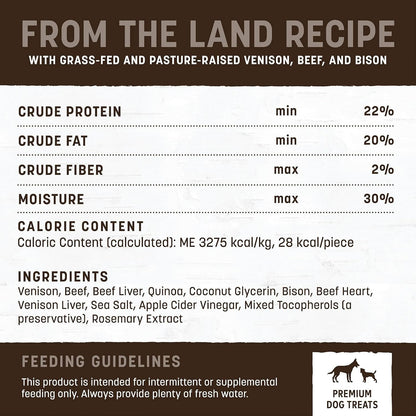 Wisdom Air Dried Jerky - from the Land Recipe - 4 oz Bag
