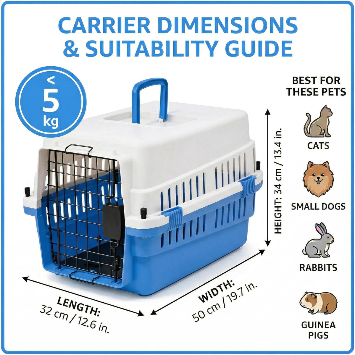 20-Inch Pink Hard Shell Pet Carrier for Small Dogs & Cats Under 15 Lbs